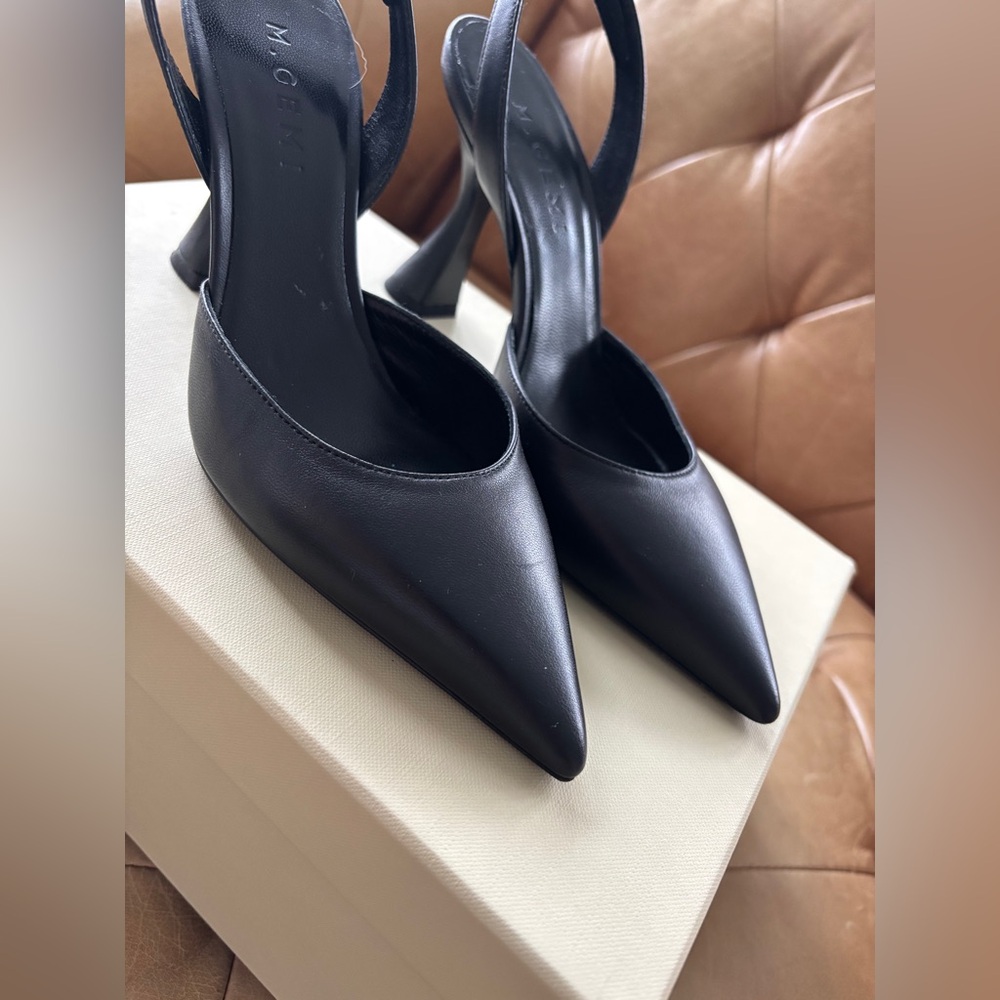 M. Gemi Mia Due 90mm Slingback Black Heels (Size 6 / 36) - Picture 4 of 5